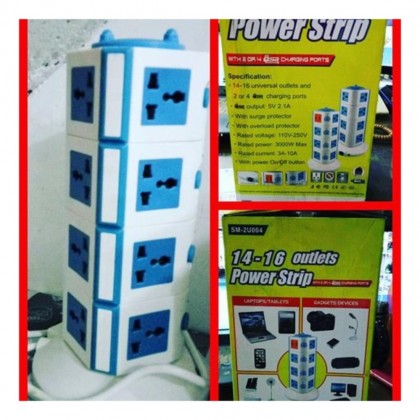 SafeMore SM-2U004 4 layer Outlets Power Strips with 2 or 4 USB Charging Ports SafeMore SM-2U004 4 layer Outlets Power Strips with 2 or 4 USB Charging Ports