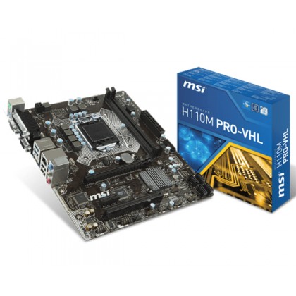 MSI H110M PRO-VHL LGA 1151 Intel H110 Parallel Serial VGA HDMI SATA 6Gb/s  USB 3.1 Micro ATX Motherboard