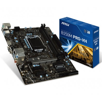 MSI B250M PRO-VH Intel LGA 1151 VGA HDMI SATA 6Gb/s USB 3.1 Micro ATX Intel Motherboard