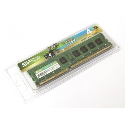 Silicon Power 4GB DDR3L 1600 Low Voltage UDIMM Desktop Memory - SP004GLLTU160N02