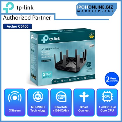 TP LINK Archer C5400 AC5400 Wireless Tri Band MU MIMO Gigabit Router