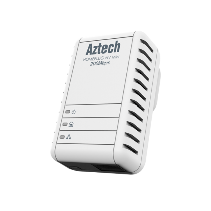 Aztech HL113E HomePlug AV 200Mbps Ethernet Adapter - Twin Pack
