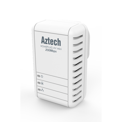 Aztech HL113E HomePlug AV 200Mbps Ethernet Adapter - Twin Pack