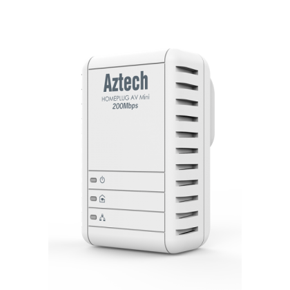 Aztech HL113E HomePlug AV 200Mbps Ethernet Adapter - Twin Pack
