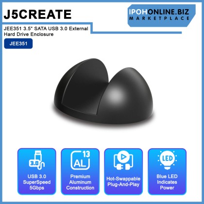 J5Create JEE351 3.5" SATA USB 3.0 External Hard Drive Enclosure