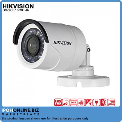 Hikvision DS-2CE16C0T-IR 1MP HD720P Fixed Mini Bullet Camera