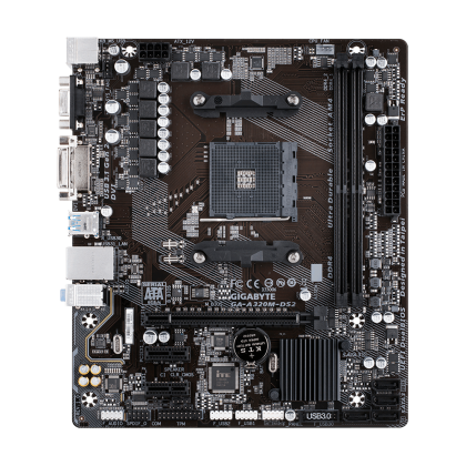 GIGABYTE A320M-DS2 AMD Ryzen AM4 USB 3.1 Gen 2 DDR4 Micro ATX Motherboard