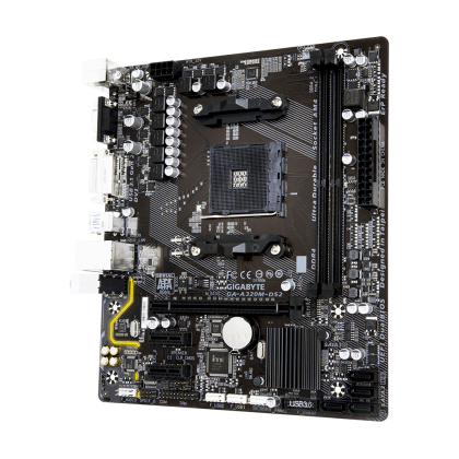 GIGABYTE A320M-DS2 AMD Ryzen AM4 USB 3.1 Gen 2 DDR4 Micro ATX Motherboard