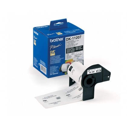 Brother DK-11207 Genuine White CD/DVD Film Label Roll 58mm Diameter - 100 Labels Per Roll Brother DK-11207 Genuine White CD/DVD Film Label Roll 58mm Diameter - 100 Labels Per Roll