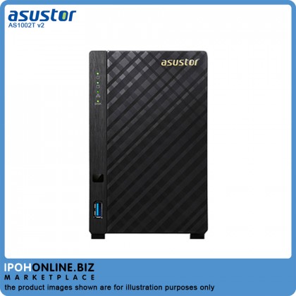 Asustor AS1002T V2 Dual Core 2-Bay Personal Cloud NAS Storage Server Asustor AS1002T V2 Dual Core 2-Bay Personal Cloud NAS Storage Server