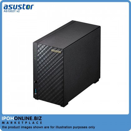 Asustor AS1002T V2 Dual Core 2-Bay Personal Cloud NAS Storage Server Asustor AS1002T V2 Dual Core 2-Bay Personal Cloud NAS Storage Server