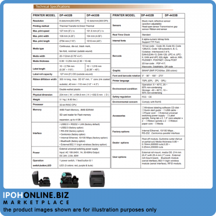 Birch DP-4432B Thermal Desktop Barcode Printer