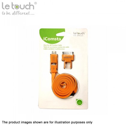 Le Touch iComsta 3 in 1 USB Sync and Charge Cable