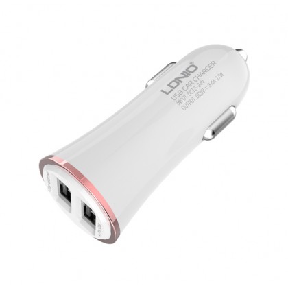 LDNIO DL-C28 3.4A 2 ports USB Car Charger with Andriod Cable for Smartphone & Tablet  