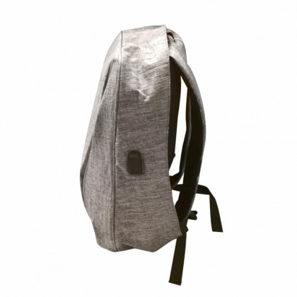 Premium Laptop Anti-thief Backpack With External Charging USB Port - Grey + AVF Cobbiestone Portable Power Bank with 10400 mAH - White PowerBank