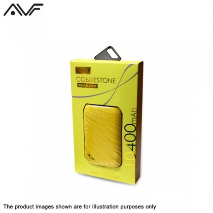 AVF Cobbiestone Portable Power Bank with 10400 mAH - Yellow PowerBank AVF Cobbiestone Portable Power Bank with 10400 mAH - Yellow PowerBank
