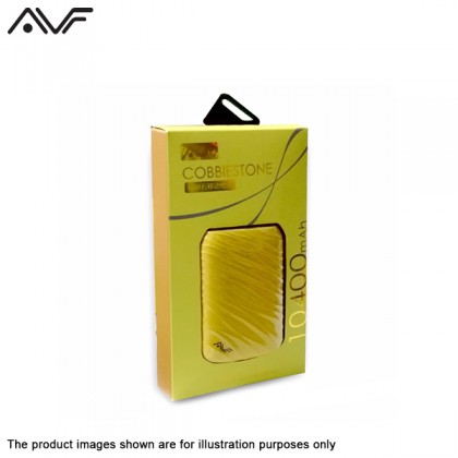 AVF Cobbiestone Portable Power Bank with 10400 mAH - Yellow PowerBank AVF Cobbiestone Portable Power Bank with 10400 mAH - Yellow PowerBank