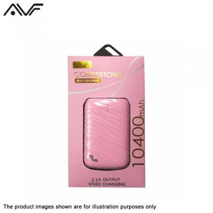 AVF Cobbiestone Portable Power Bank with 10400 mAH - Pink PowerBank