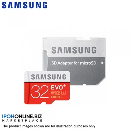 Samsung EVO Plus 32GB Class 10 Micro SDHC UHS-I Card 80MB/s R 20MB/s W Card MB-MC32DA/APC with SD Adapter