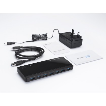 TP-LINK UH720 USB 3.0 7-Port Hub with 2 Exclusive Smart Charging Ports Optimally Charge Your iOS (iPad/iPhone) and Android (Tablet/Phone)