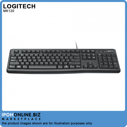 Logitech MK120 Corded USB Keyboard And Mouse Combo