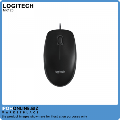 Logitech MK120 Corded USB Keyboard And Mouse Combo