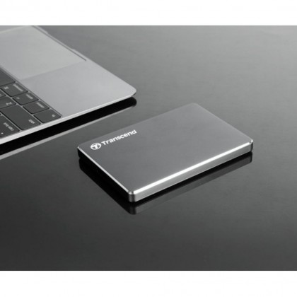 Transcend 2TB StoreJet 25C3N Extra-Slim USB3 Portable Hard Drive - Iron Grey