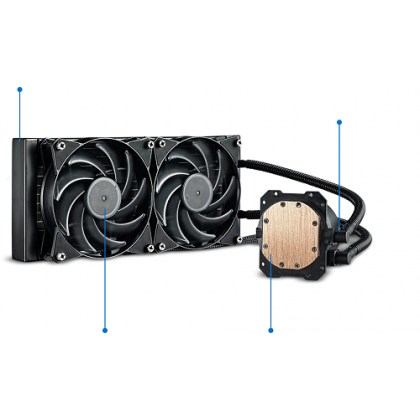 Cooler Master MasterLiquid Lite 240 AMD AM4 Intel LGA 1151 CPU Cooler