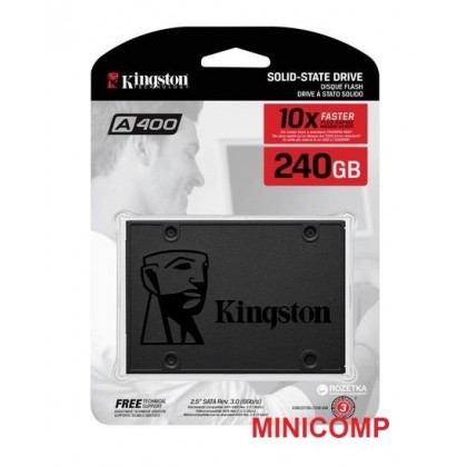 Kingston 240GB A400 2.5 inch Internal SATA SSD (SA400S37/240G) Kingston 240GB A400 2.5 inch Internal SATA SSD (SA400S37/240G)