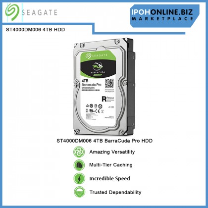 Seagate ST4000DM006 4TB BarraCuda Pro 128MB 7200RPM Internal 3.5 inch Hard Disk Drive Performance HDD Seagate ST4000DM006 4TB BarraCuda Pro 128MB 7200RPM Internal 3.5 inch Hard Disk Drive Performance HDD