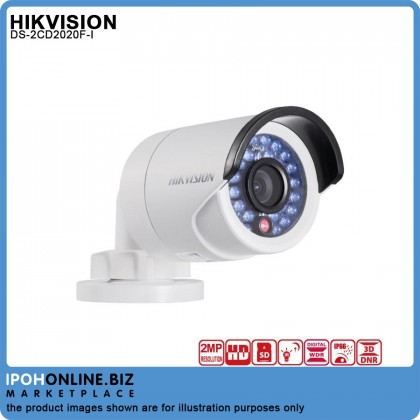 HIKVISION DS-2CD2020F-I 2MP IR Mini Bullet Network IP Camera with Built-in Micro SD/SDHC/SDXC slot up to 128 GB HIKVISION DS-2CD2020F-I 2MP IR Mini Bullet Network IP Camera with Built-in Micro SD/SDHC/SDXC slot up to 128 GB