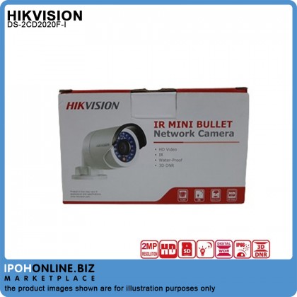 HIKVISION DS-2CD2020F-I 2MP IR Mini Bullet Network IP Camera with Built-in Micro SD/SDHC/SDXC slot up to 128 GB HIKVISION DS-2CD2020F-I 2MP IR Mini Bullet Network IP Camera with Built-in Micro SD/SDHC/SDXC slot up to 128 GB