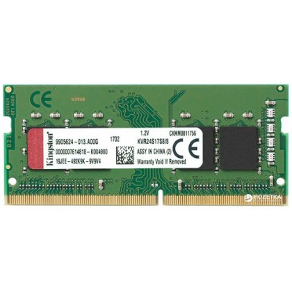 Kingston 8GB 2400Mhz DDR4 2400 260 PIN SODIMM NOTEBOOK Value RAM KVR24S17S8/8