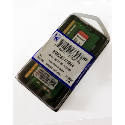 Kingston 4GB DDR4 2400Mhz SODIMM 2400 260 PIN NOTEBOOK Value RAM KVR24S17S6/4