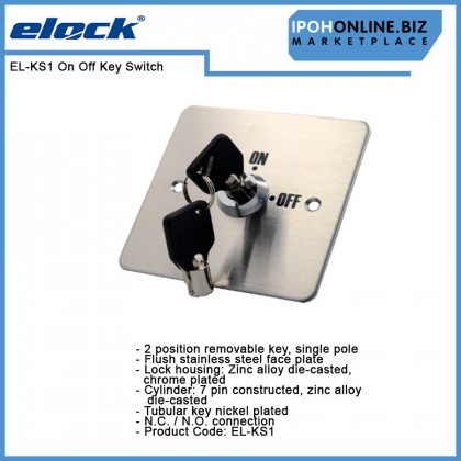 ELOCK EL-KS1 ON OFF Key Switch Stainless Silver State