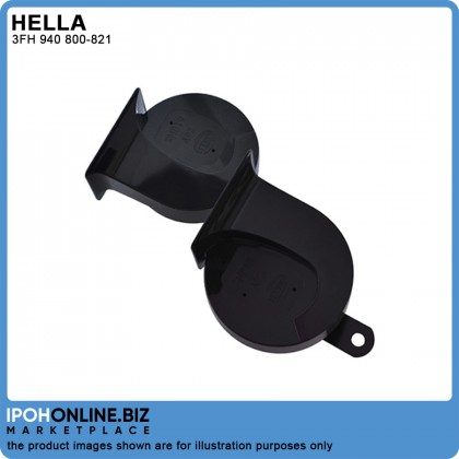 Hella 3FH 940 800-821 Black Sleek 24V Horn Set