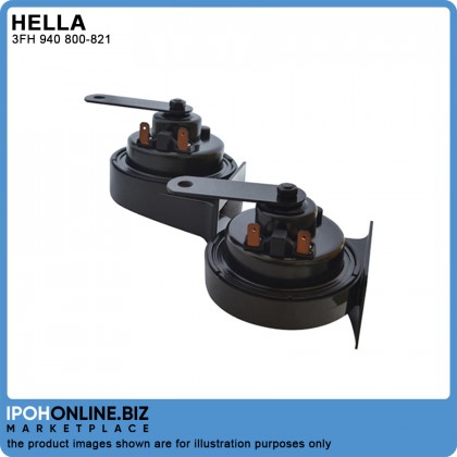 Hella 3FH 940 800-821 Black Sleek 24V Horn Set