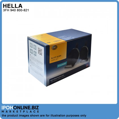 Hella 3FH 940 800-821 Black Sleek 24V Horn Set