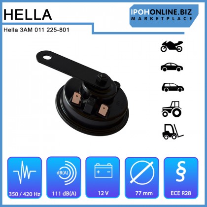Hella Compact Horn Set 3AM 011 225-801 (EGSVBB)
