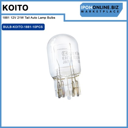 KOITO 1881 12V 21W Tail Auto Lamp Bulbs - 10 Pieces