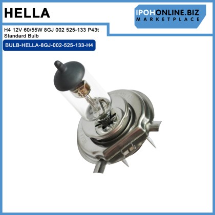 Hella H4 12V 60/55W 8GJ 002 525-133 P43t Standard Bulb