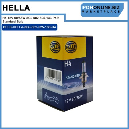 Hella H4 12V 60/55W 8GJ 002 525-133 P43t Standard Bulb