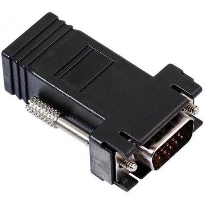 SYE VGA (Male) To RJ45 (Female) Adapter CBOT0072 Computer Cable - Twin Pack