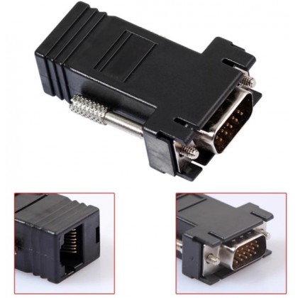 SYE VGA (Male) To RJ45 (Female) Adapter CBOT0072 Computer Cable - Twin Pack