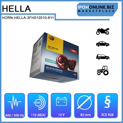 Hella 3FH 012 010-811 Style Range Ruby Twin Tone Horn Set Hella 3FH 012 010-811 Style Range Ruby Twin Tone Horn Set