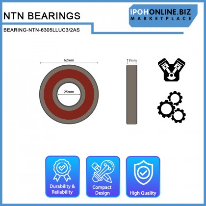 NTN 6302LLUC3/5K Deep Groove Ball Bearing 6300 series LLU C3 / 5K