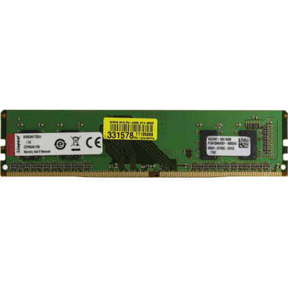 Kingston 4GB 2400 DDR4 2400Mhz 288 Pin UDIMM Desktop Value RAM KVR24N17S6/4