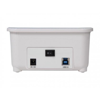 XIGMATEK Secure III External SATA 2.5" / 3.5" USB 3 HDD / SSD Docking Station - White