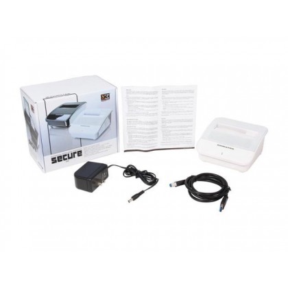 XIGMATEK Secure III External SATA 2.5" / 3.5" USB 3 HDD / SSD Docking Station - White