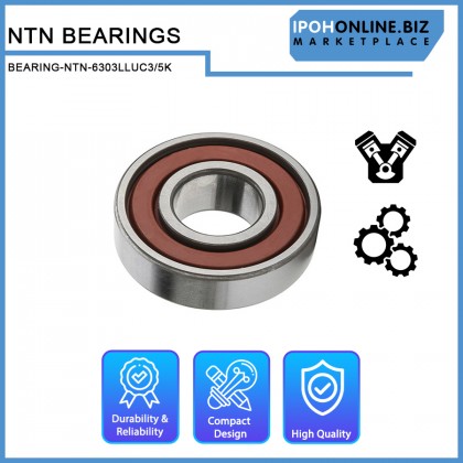 NTN 6303LLUC3/5K Deep Groove Ball Bearing 6300 series LLU C3 / 5K